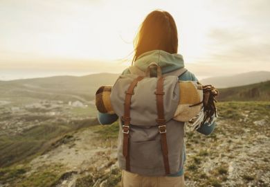 Female academics in Spain are more internationally mobile than men, but opt for briefer trips closer to home, a new report says woman hiker
