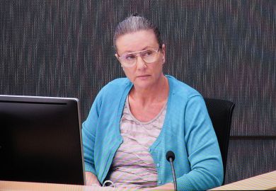 Kathleen Folbigg appears via video link during a convictions inquiry at the NSW Coroners Court, Sydney, New South Wales, Australia, 30 April 2019. 