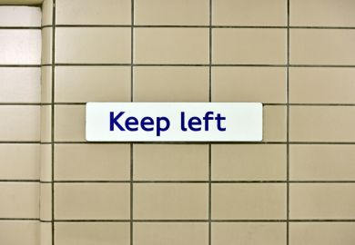Keep left sign