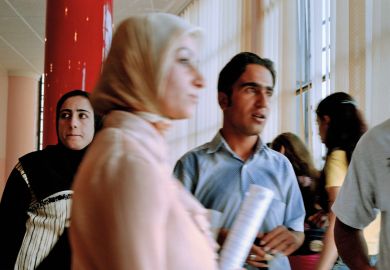 Kurdish students in the hallway of Sulaymaniyah University Kurdish students in the hallway of Sulaymaniyah University