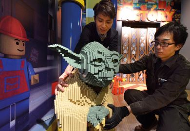 Yoda figure made from Lego