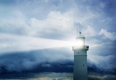 Lighthouse shining light