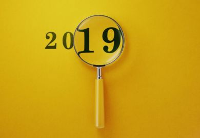 Magnifying glass on 2019