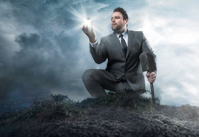 Man digging up reward