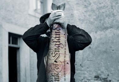 Man holding big fish with UK bank note projected