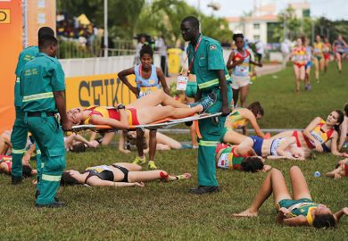 collapsed after marathon