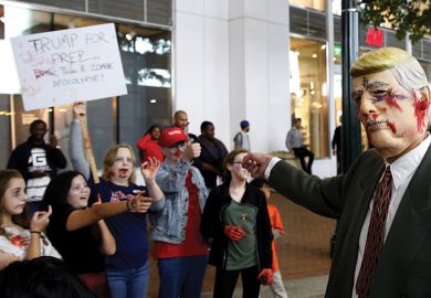 Donald Trump Zombie at the annual Silver Spring Zombie Walk in Maryland
