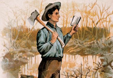 Illustration of man reading