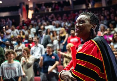 Melissa L. Gilliam walks out at her inauguration as the new president of Boston University, 27 September 2024 Melissa L. Gilliam walks out at her inauguration as the new president of Boston University, 27 September 2024