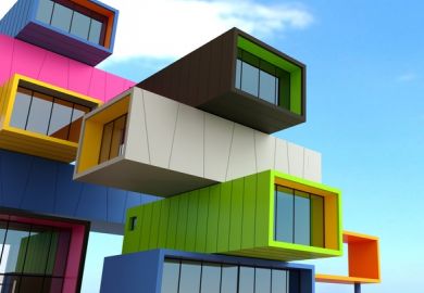 Modularity Hosing units piled up, symbolising modularity