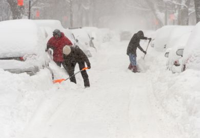Montreal, CA - 15 March 2017 Powerful snow storm Stella pounds Montreal and leaves up to 60cm of snow.