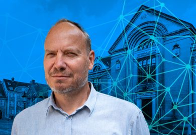 Morten Axel Pedersen, with the University of Copenhagen and an overlaid framework in the background.