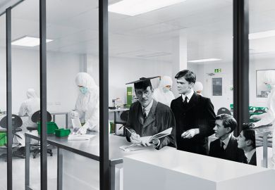 Mr Chips in a modern laboratory