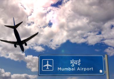 A plane at Mumbai airport A plane at Mumbai airport