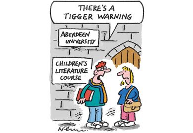 Tigger warning cartoon for Week in HE