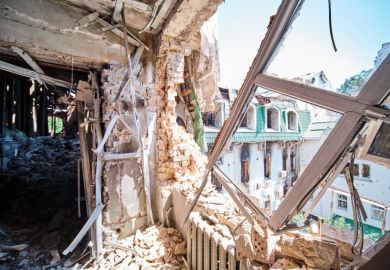 Damage to State Tax University in Ukraine after Russian bombing Damage to State Tax University in Ukraine after Russian bombing