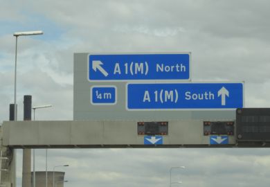 North and South motorway signs