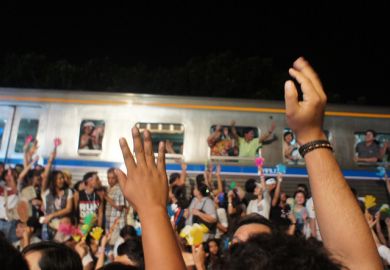 Overcrowded train in India
