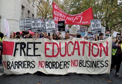 London students protest tuition fees