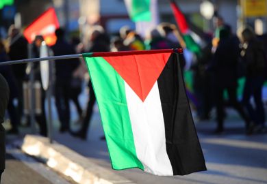 Palestinian flag flying freely