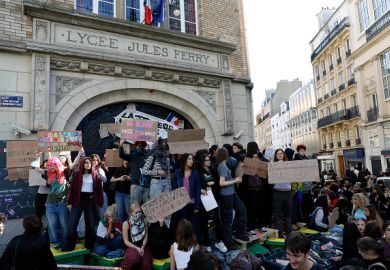 Student protests in Paris