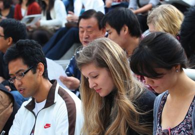 Participants at Korean-language essay contest, Yonsei University