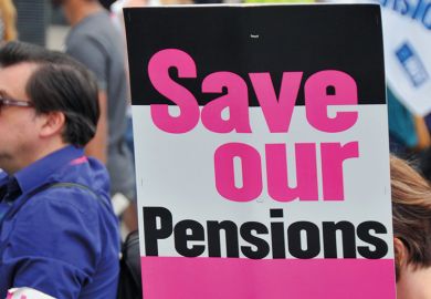 Pensions protester
