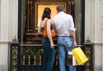 People window shopping, New Bond Street, London