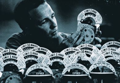 Man inspects expired metres Man inspects expired metres