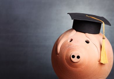 Piggy bank at university Piggy bank at university