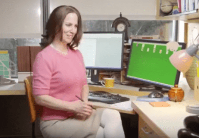 Frame from sexist Simon Fraser University video for Sweater Day