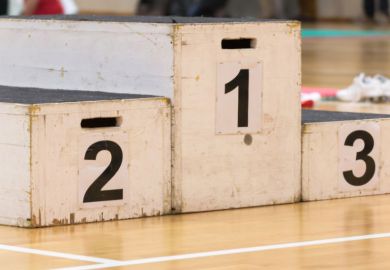 Podium of university ranking winners