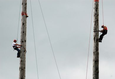 Pole climbing competition, Royal Welsh Show Pole climbing competition, Royal Welsh Show