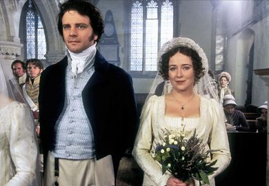 A scene from Pride and Prejudice, starring Colin Firth and Jennifer Ehle, to illustrate whether universities should find a ‘love match’ or partner strategically when forming collaborations, which is a dilemma faced by Jane Austen’s characters A scene from Pride and Prejudice, starring Colin Firth and Jennifer Ehle, to illustrate whether universities should find a ‘love match’ or partner strategically when forming collaborations, which is a dilemma faced by Jane Austen’s characters