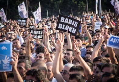 Protesters at Peace Bloc rally, Bakırköy, Istanbul, Turkey