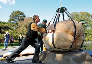 Weighing huge pumpkin Weighing huge pumpkin
