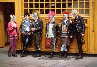 Punks wearing masks