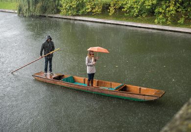 Punting in the rain Punting in the rain