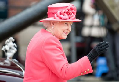 Queen Elizabeth II waving