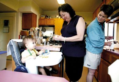 Rebecca Kennedy and Mary Li with daughter Rebecca Kennedy and Mary Li with daughter