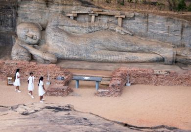 Reclining Buddha statue at Polonnaruwa