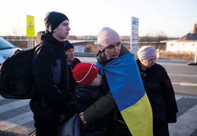 War refugees from Ukraine at the Slovak border crossing Vysne Nemecke, on 6 March 2022 War refugees from Ukraine at the Slovak border crossing Vysne Nemecke, on 6 March 2022