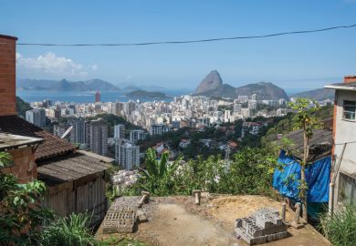 Rio de Janeiro viewed from Vila Pereira da Silva favela, Brazil