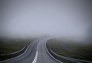 Road in fog
