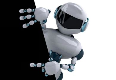 Robot peeking around corner Robot peeking around corner