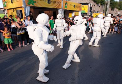 Robots dance in the street Robots dance in the street