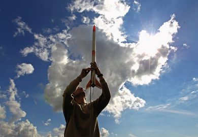 Enthusiasts prepare launch rockets as they gather for International Rocket Week to illustrate challenger institutions within higher education