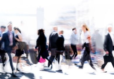 Business people walking at rush hour Business people walking at rush hour