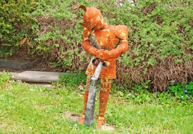 A rusty suit of armour A rusty suit of armour