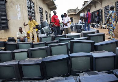 Televisions on a street